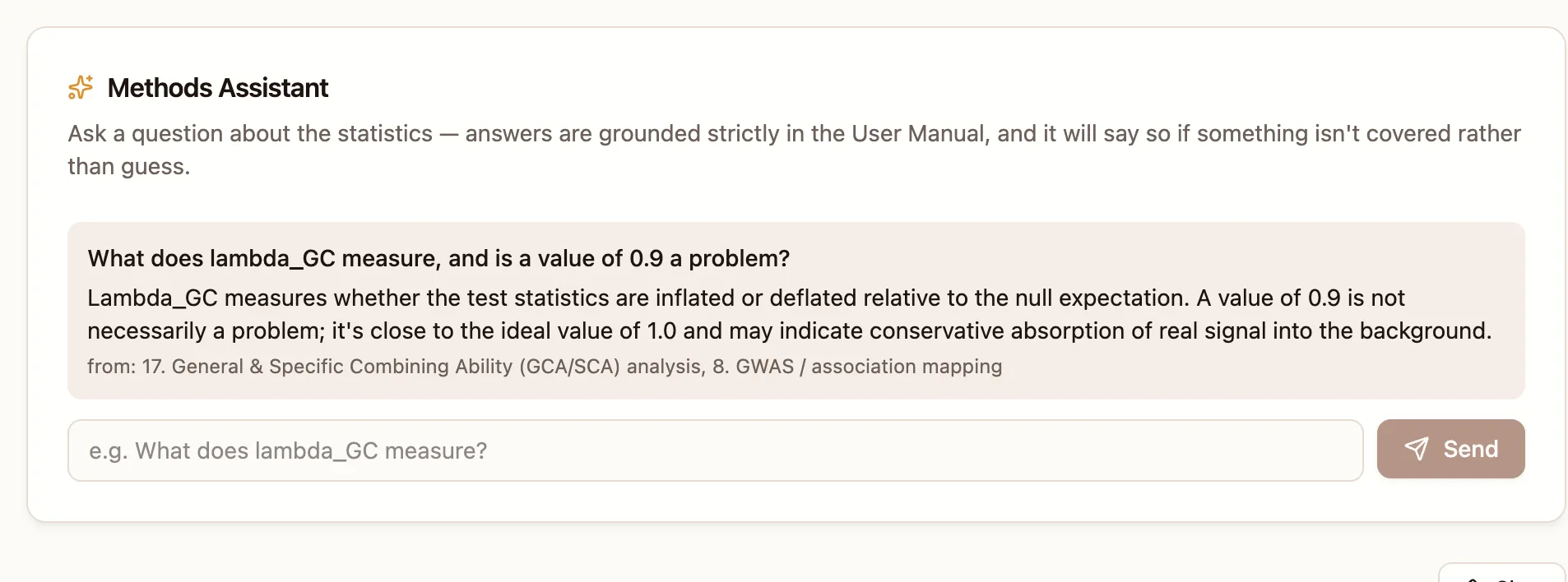 CacaoIQ methods assistant answer